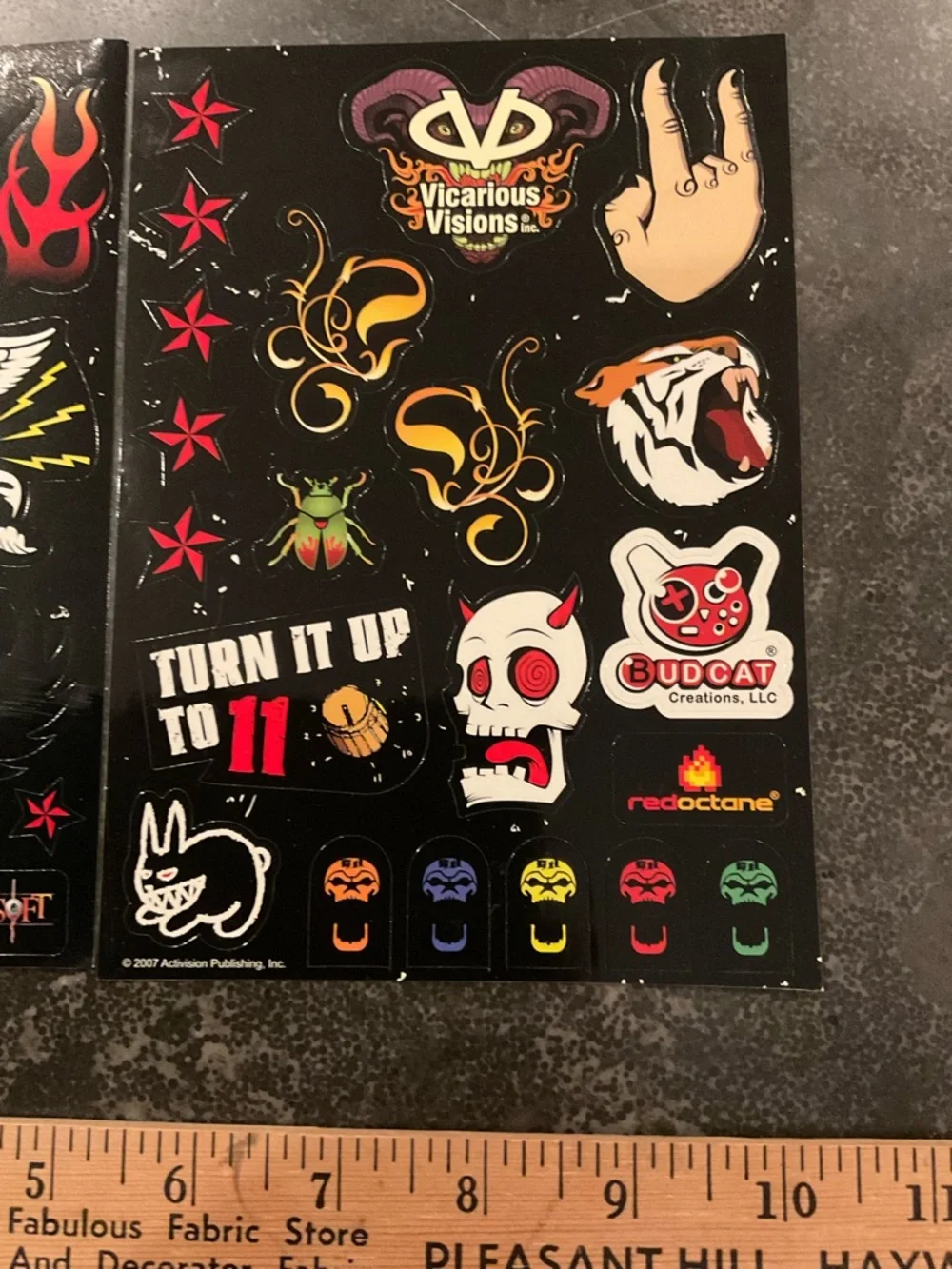 Guitar Hero Sticker Sheet - Black